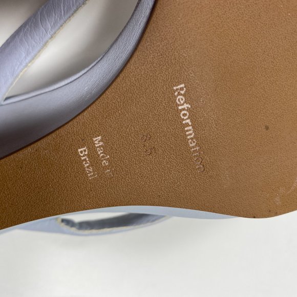 REFORMATION Baby Blue 'Amelia' Thong Wedge Sandal - Picture 6 of 7